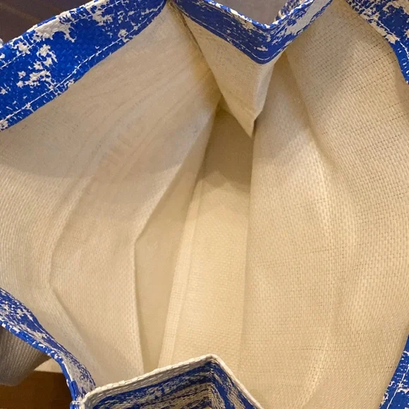 CHRISTIAN DIOR DIORIVIERA Blue Straw Tote with Star Charm NWOT - Picture 5 of 7